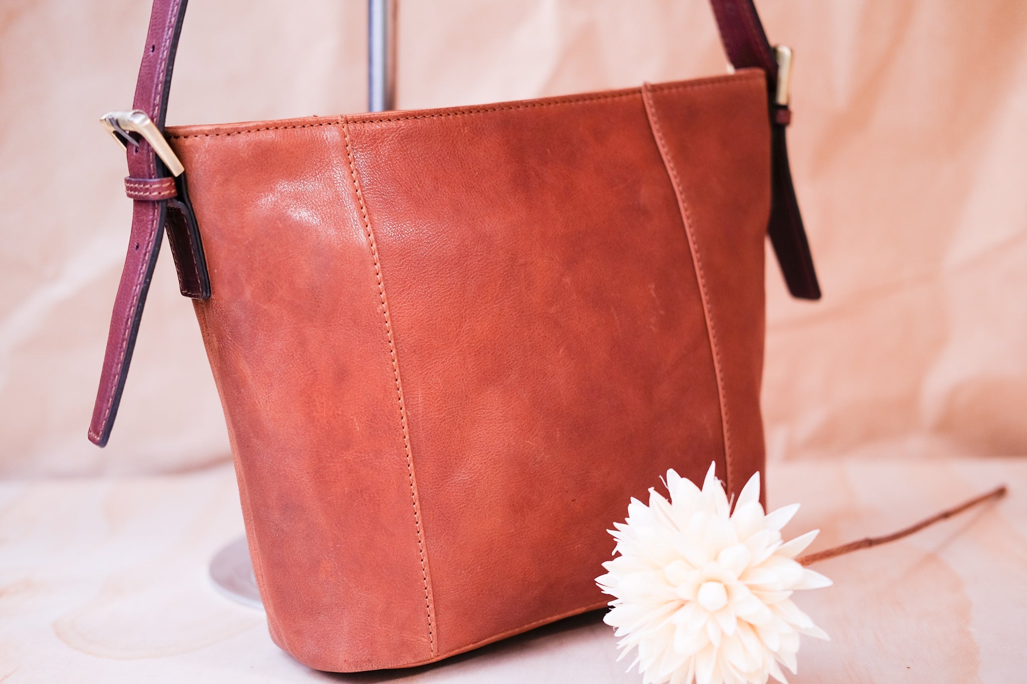 Lake Leather - Ida- Women's Contrast Leather Elegant Shoulder Bag