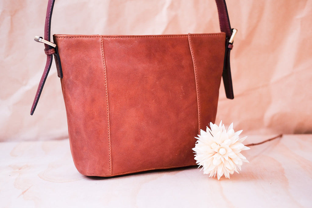 Lake Leather - Ida- Women's Contrast Leather Elegant Shoulder Bag