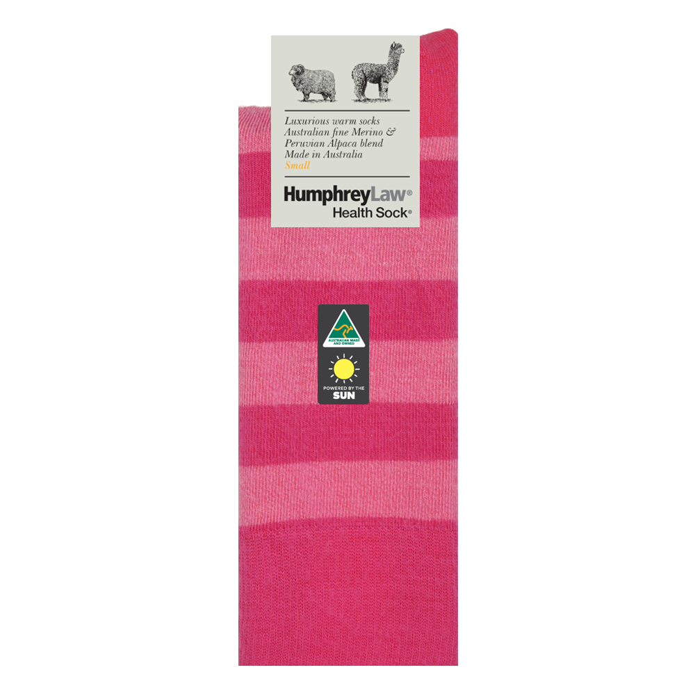 Humphrey Law - 03C - Unisex Alpaca & Merino Stripe Socks