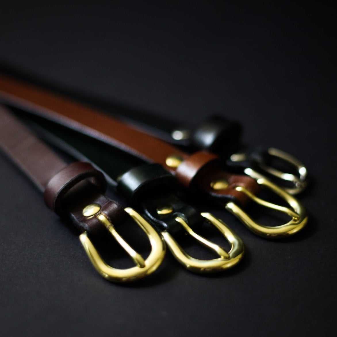 Lake Leather - Skinny - Women's Solid Hide Belt