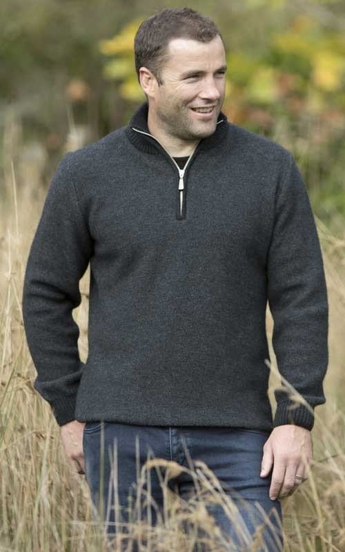 Native World - Men’s Textured Half Zip Jumper