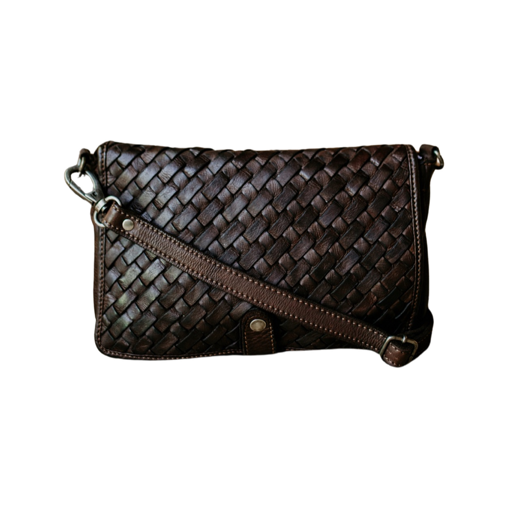 Lake Leather - Devonport- Women's Woven Leather Crossbody Bag