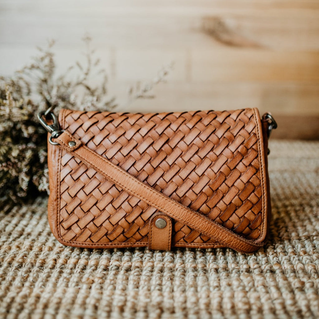Lake Leather - Devonport- Women's Woven Leather Crossbody Bag