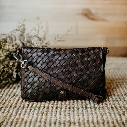Lake Leather - Devonport- Women's Woven Leather Crossbody Bag