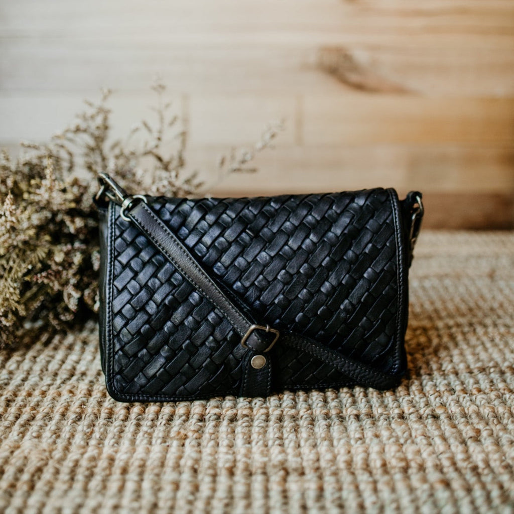Lake Leather - Devonport- Women's Woven Leather Crossbody Bag