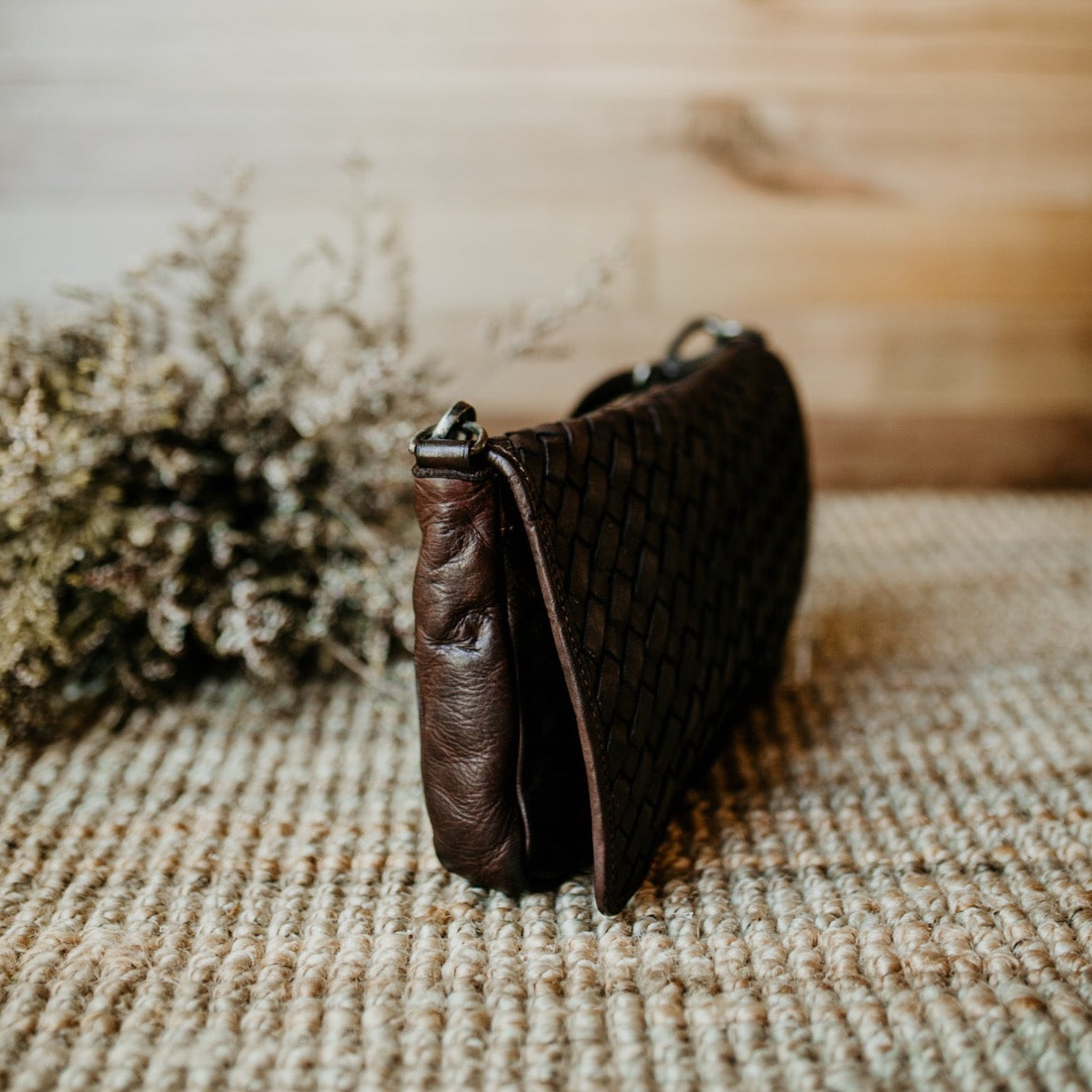 Lake Leather - Devonport- Women's Woven Leather Crossbody Bag