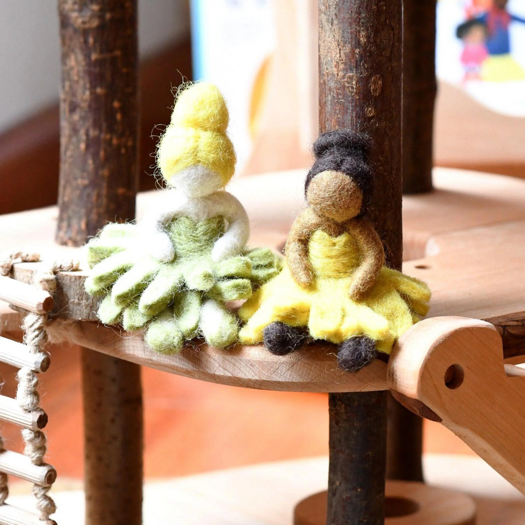 Tara Treasures - Waldorf Pocket Doll - Felted Christmas Ornament Decoration