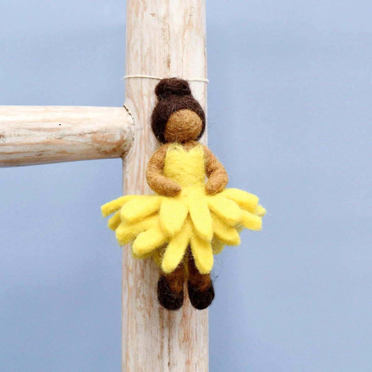 Tara Treasures - Waldorf Pocket Doll - Felted Christmas Ornament Decoration