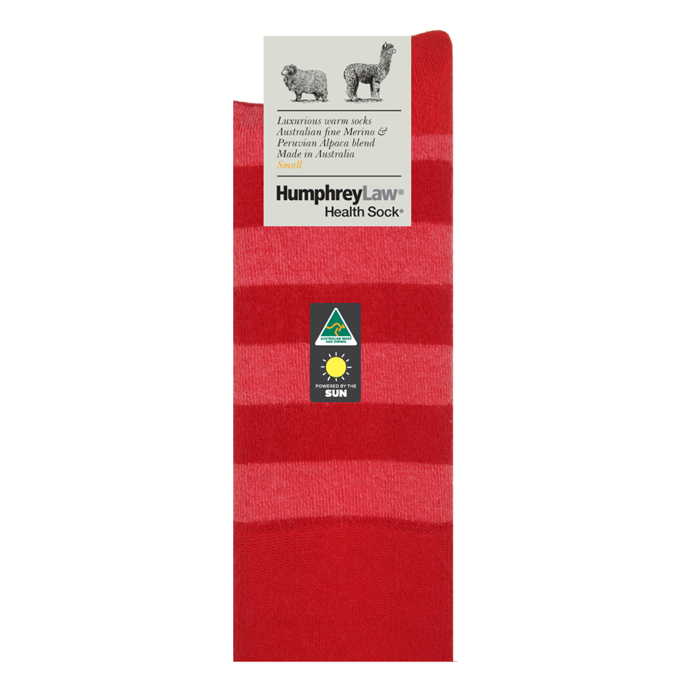 Humphrey Law - 03C - Unisex Alpaca & Merino Stripe Socks