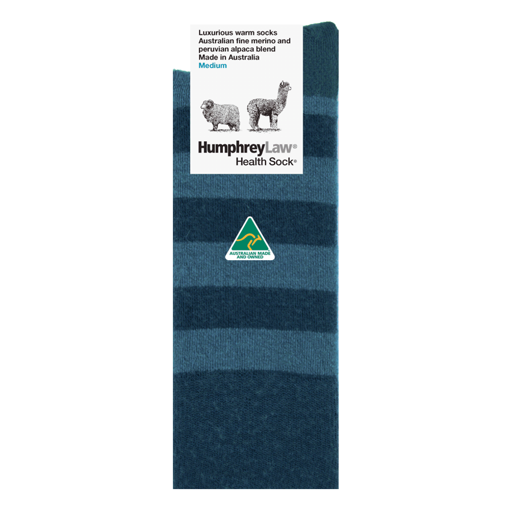 Humphrey Law - 03C - Unisex Alpaca & Merino Stripe Socks