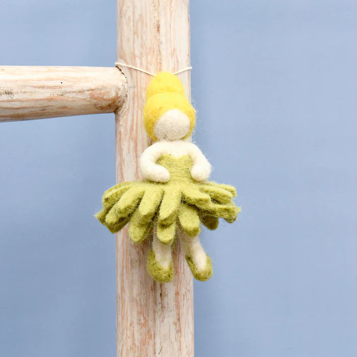 Tara Treasures - Waldorf Pocket Doll - Felted Christmas Ornament Decoration