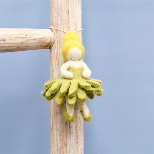 Tara Treasures - Waldorf Pocket Doll - Felted Christmas Ornament Decoration